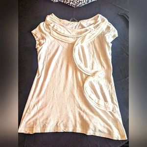 Cream White ruffle detail bloise